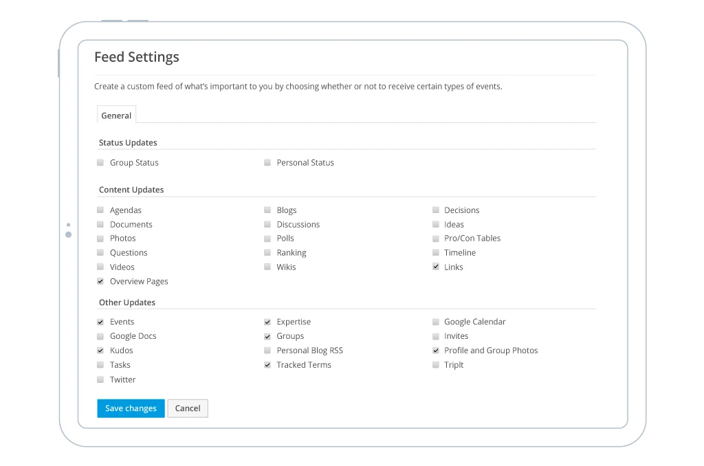 SAP Jam Feed Sample Screen - Bild